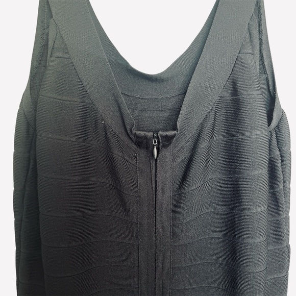 BCBG Bandage Dress SZ XS BLK Bodycon Fitted Party Cocktail Scoop Neck Sexy - Picture 7 of 12